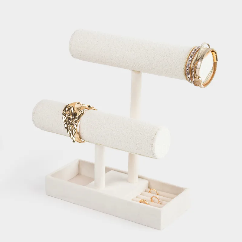 Держатель для часов и украшений, 24x28 см, букле/металл, молочный, Boucle, image-4