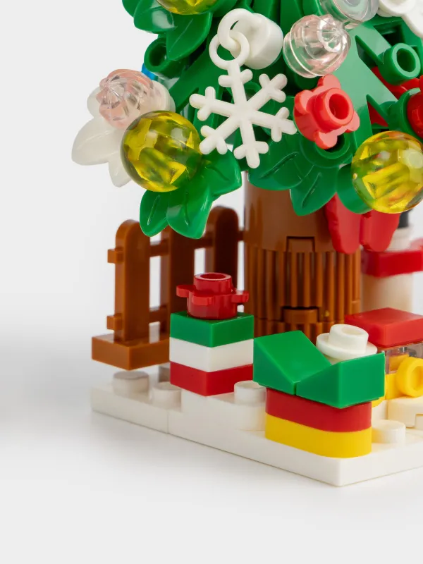 Конструктор, 13х7 см, 128 деталей, пластик, цветной, Елочка, Hobby kids, image-1