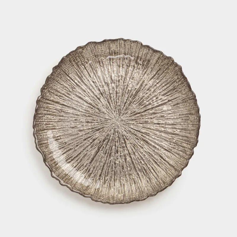 Тарелка закусочная, 21 см, стекло, коричневая, Raisen