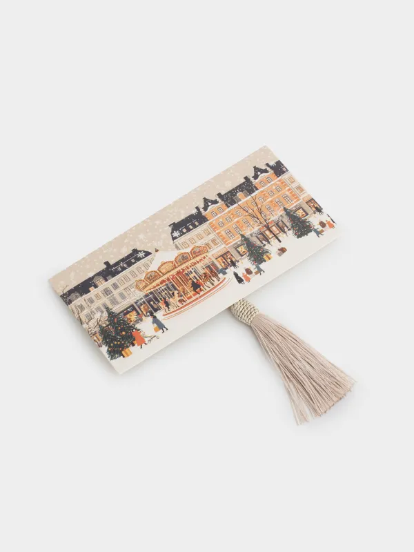 Конверт подарочный, 17х9 см, Christmas carousel, image-1