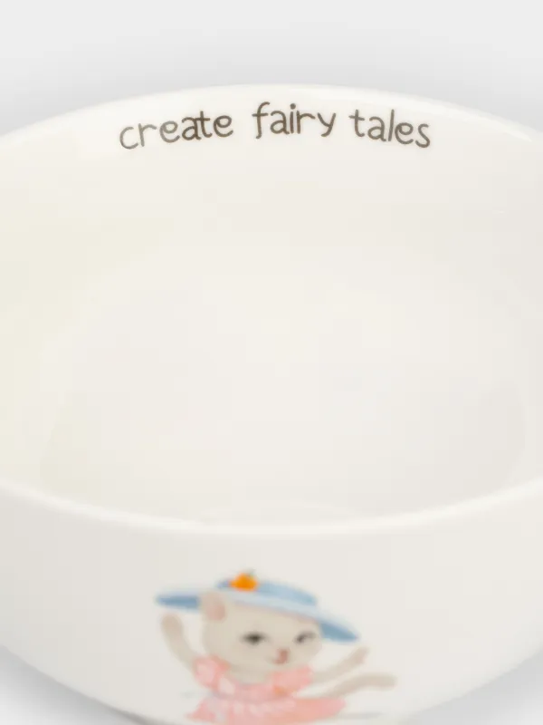 Тарелка суповая, 12х6 см, Кошка в шляпе, Ideas life, image-3