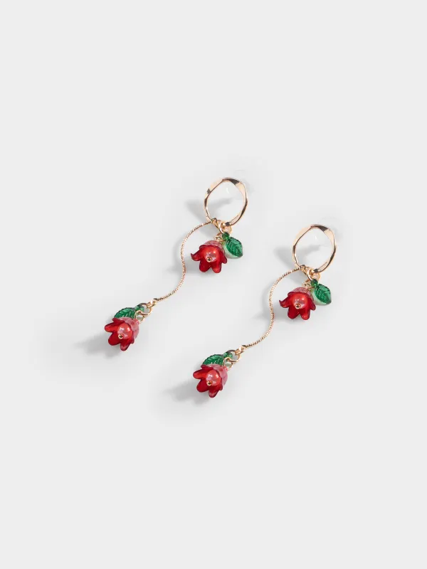 Серьги-пусеты, 2 шт, Цветы, Jewelry flower, image-1
