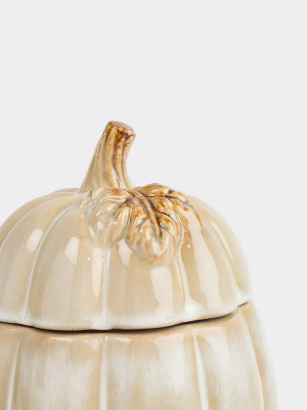 Емкость для хранения, 13х16 см, 700 мл, керамика, молочно-коричневая, Тыква, Pumpkin velir, image-2