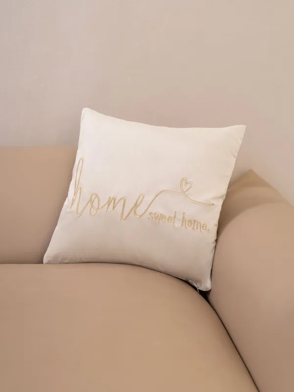 Подушка декоративная, 45х45 см, вельвет, молочно-золотистая, Sweet home, Scroll, image-7