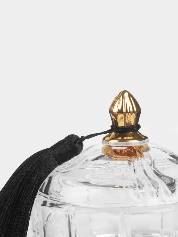 Емкость для хранения, 10x10 см, 240 мл, с кисточкой, стекло Р/вискоза, Zero, image-2