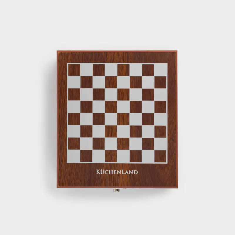 Набор настольных игр, 17х15 см, карты/кости/шахматы, дерево/пластик, Sabal, image-5