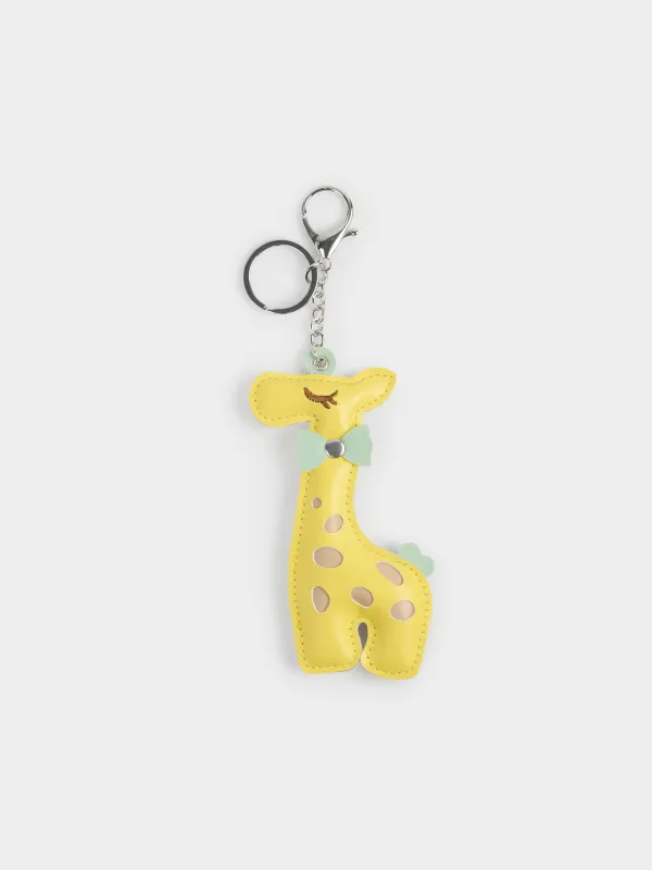 Брелок, 19 см, полиуретан/металл, желтый, Жираф, Giraffe, image-0