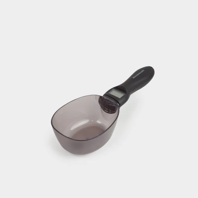 Весы-ложка для корма домашних животных, 23х9 см, электронные, пластик, черные, Pet