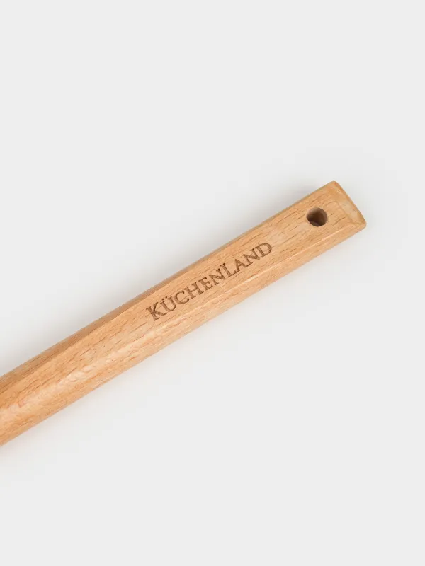 Шумовка, 32 см, силикон/дерево, бежевая, Provence, image-3