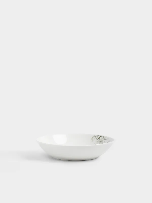 Сервиз обеденный, 6 перс, 18 пр, фарфор P, белый, Цветы и листья, Rareness flower, image-2