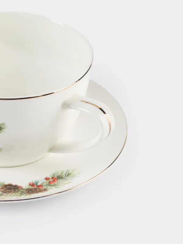 Пара чайная для завтрака, 1 перс, 2 пр, 480 мл, фарфор F, Лошадка, Christmas miracle classic, image-4