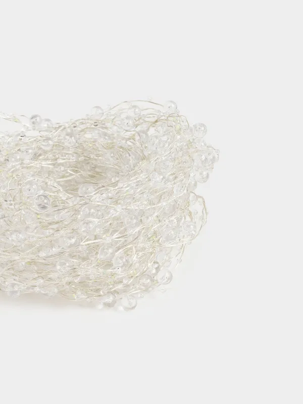 Гирлянда-занавес электрическая, 2х2 м/10 нитей, 200 ламп, 8 режимов, белая, Бусы, Christmas, image-2