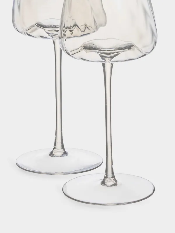 Бокал для красного вина, 480 мл, 2 шт, стекло, перламутр, Sorento bend, image-1