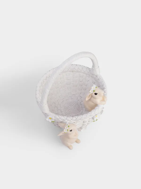 Конфетница, 21х24 см, Кролики в корзинке, Natural Easter, image-3