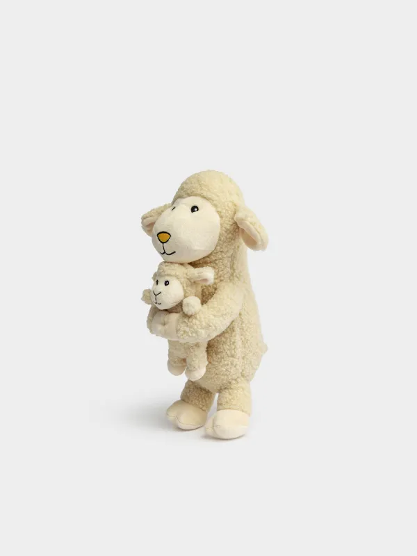Игрушка, 35 см, мягкая, Овечка с ягненком, Lamb toy, image-3