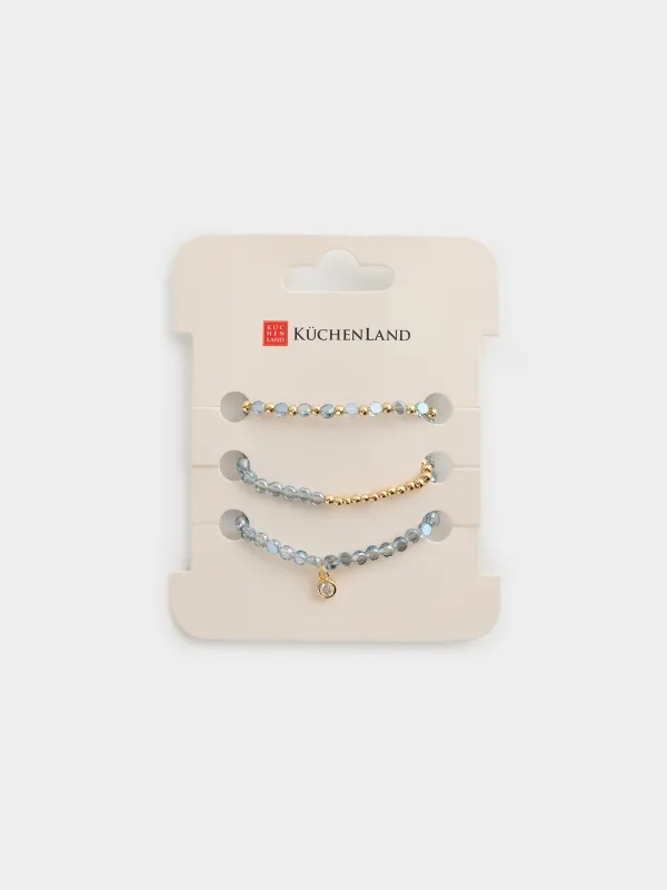 Набор браслетов, металл/циркон/стекло, Mineral, image-2