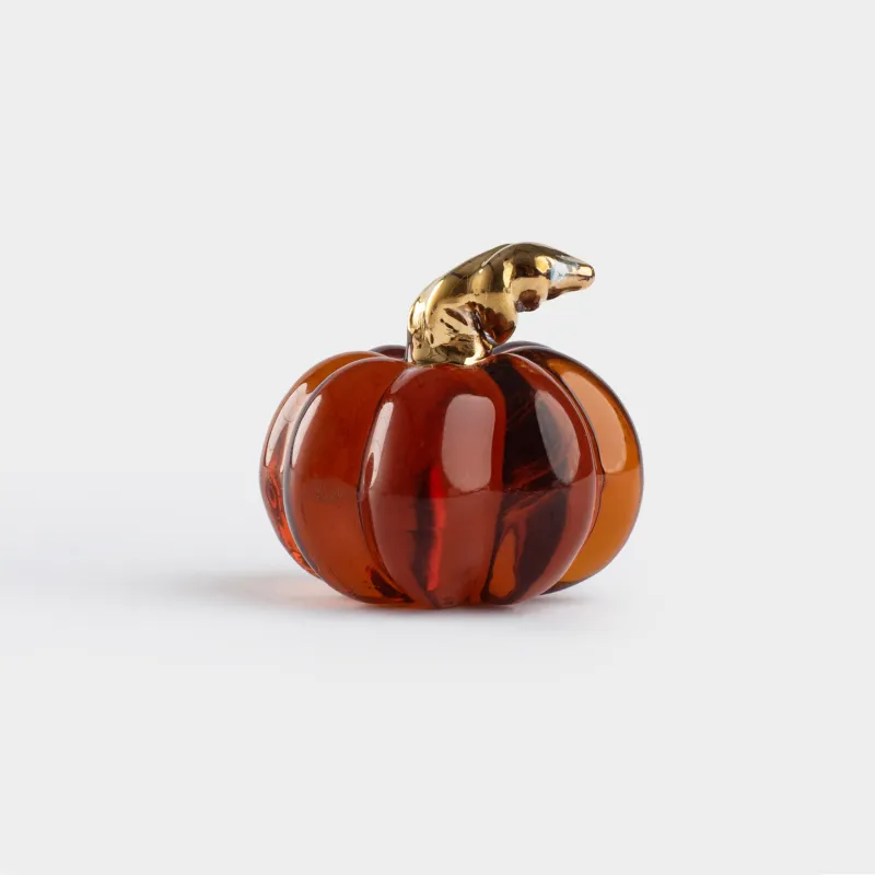 Статуэтка, 4x4 см, стекло, коричневая, Тыква, Vitreous