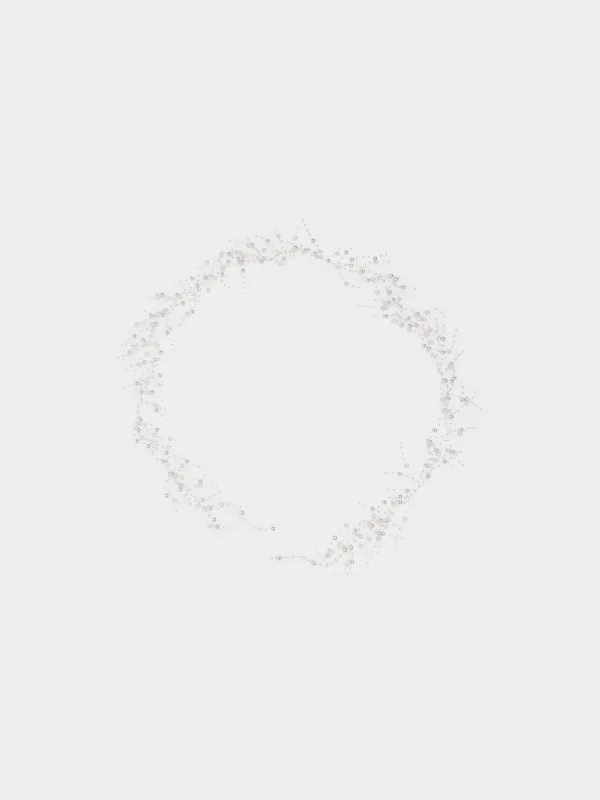 Гирлянда декоративная, 1,8 м, Серебристые бусины, Balls decor, image-0