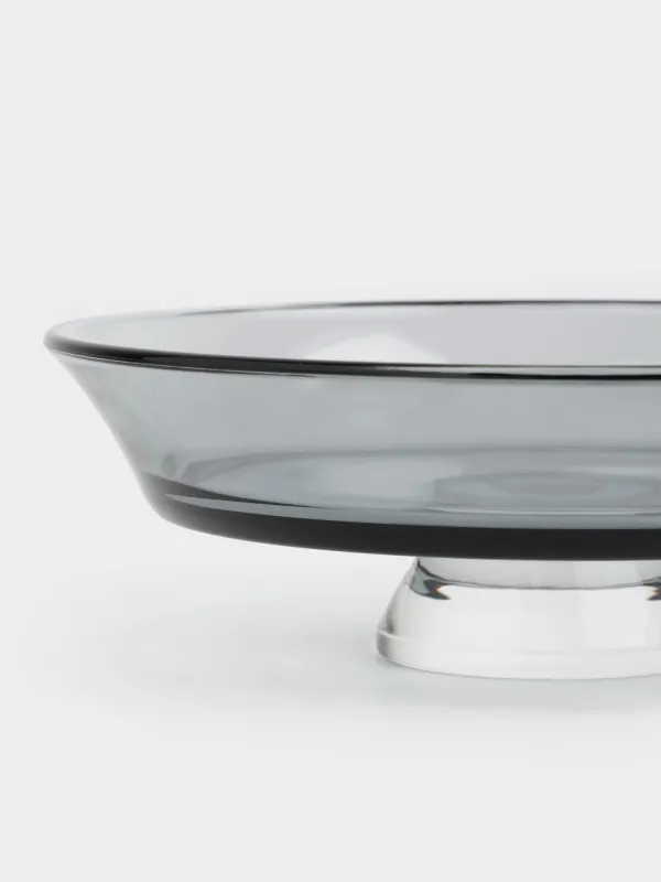 Блюдо на ножке, 20х7 см, Clear grey, image-4