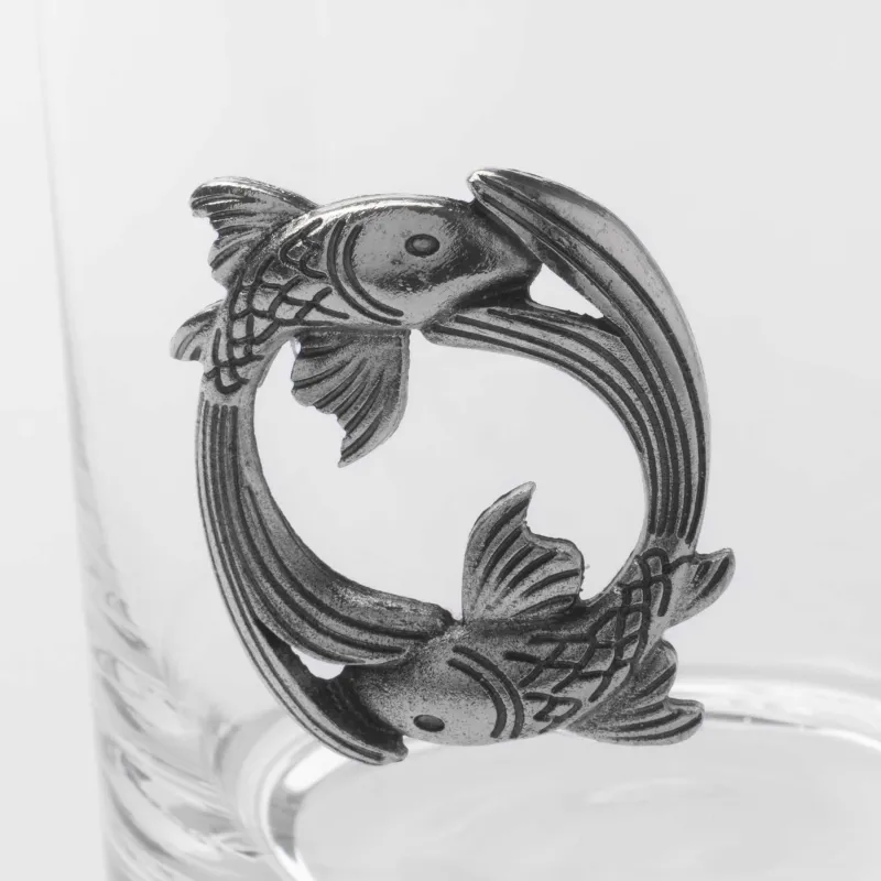 Стакан для виски, 10 см, 340 мл, стекло/металл, серебристый, Рыбы, Zodiac, image-4