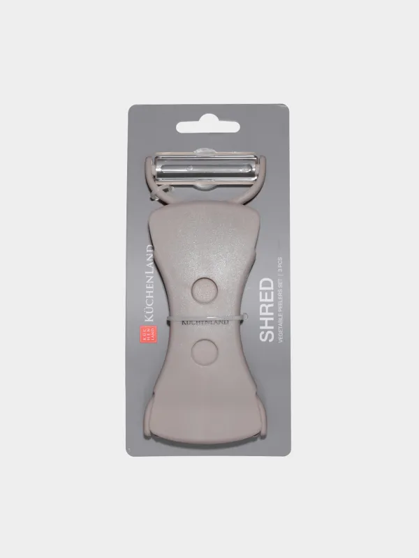 Овощечистка-резак, 13 см, двусторонняя, пластик/сталь, бежевая, Regular, image-2