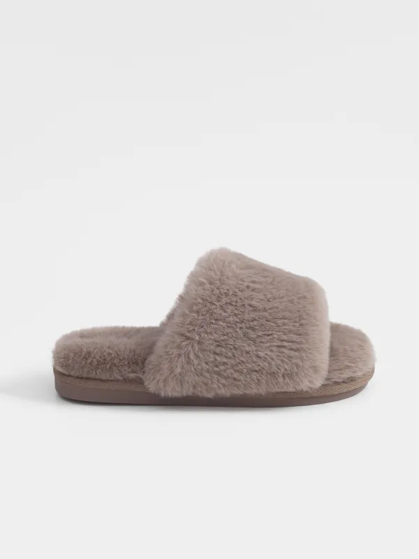 Тапочки домашние, коричневые, Tape, image-0