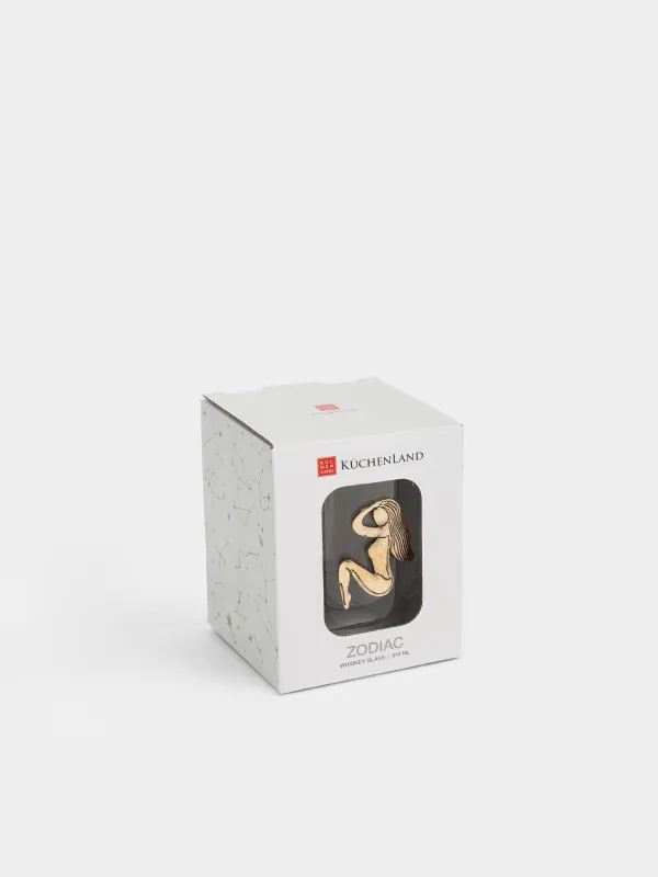 Стакан для виски, 10 см, 340 мл, стекло/металл, золотистый, Дева, Zodiac, image-4