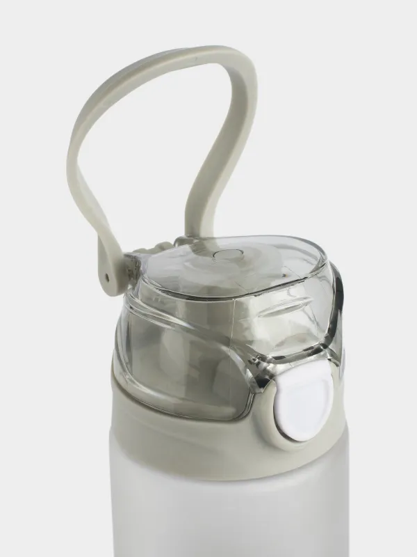 Бутылка для воды, 900 мл, пластик/силикон, серая, Water balance, Sport, image-4