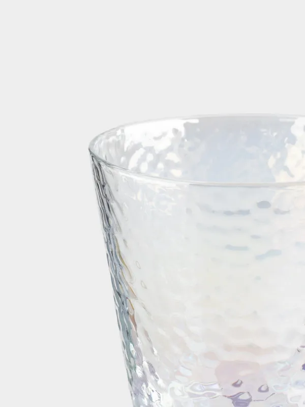 Стакан для виски, 10 см, 270 мл, стекло, перламутр, Ripply polar, image-4