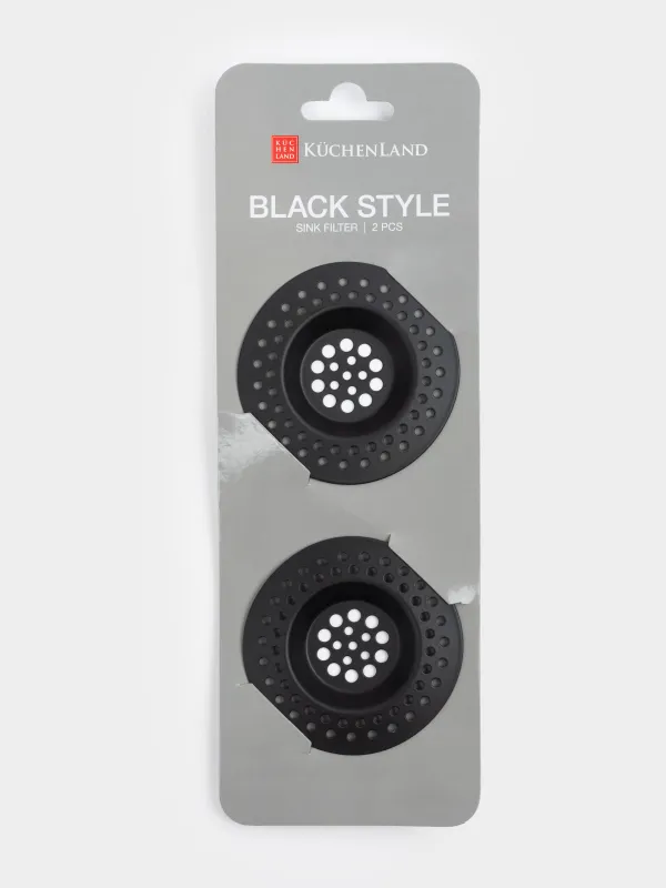 Фильтр для раковины, 7 см, 2 шт, сталь, черный, Black style, image-4