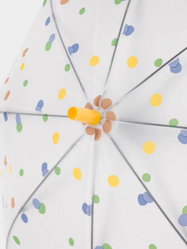 Зонт-трость, 70 см, детский, полиоксиэтилен, желтый, Горошек, Aspen, image-3