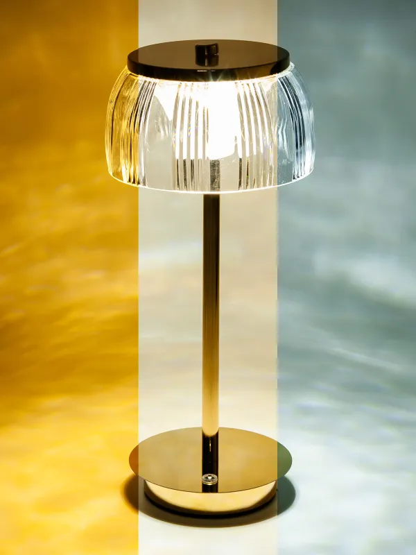 Светильник сенсорный, 31 см, беспроводной, металл/пластик, золотистый, Торшер, Fantastic gold, image-6