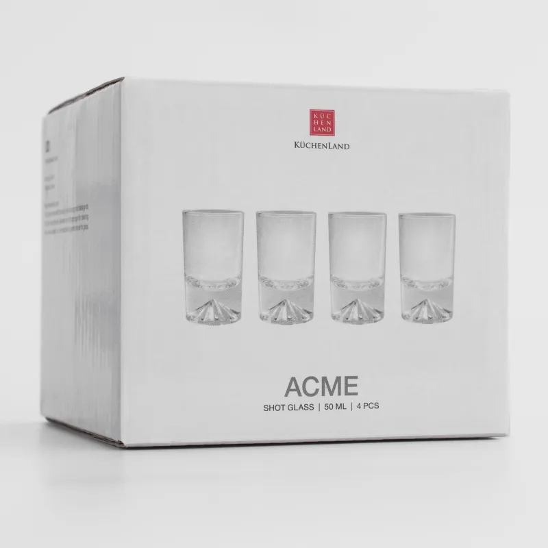 Стопка для водки, 50 мл, 4 шт, стекло, Acme, image-5