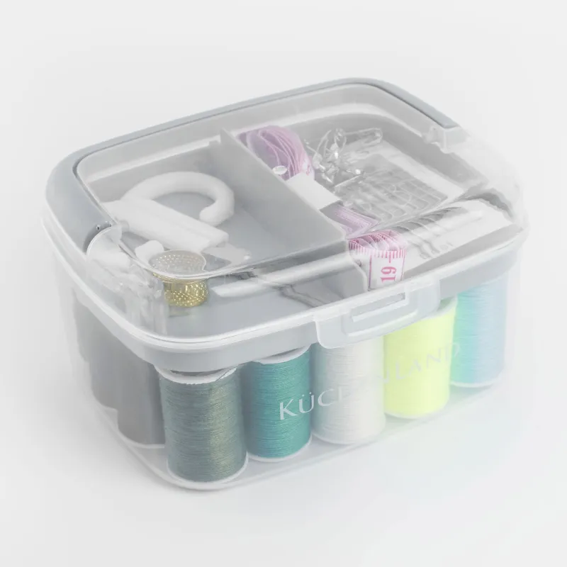 Набор для шитья и рукоделия, 13х10 см, 40 пр, в органайзере, пластик/металл, серый, Thread, image-7
