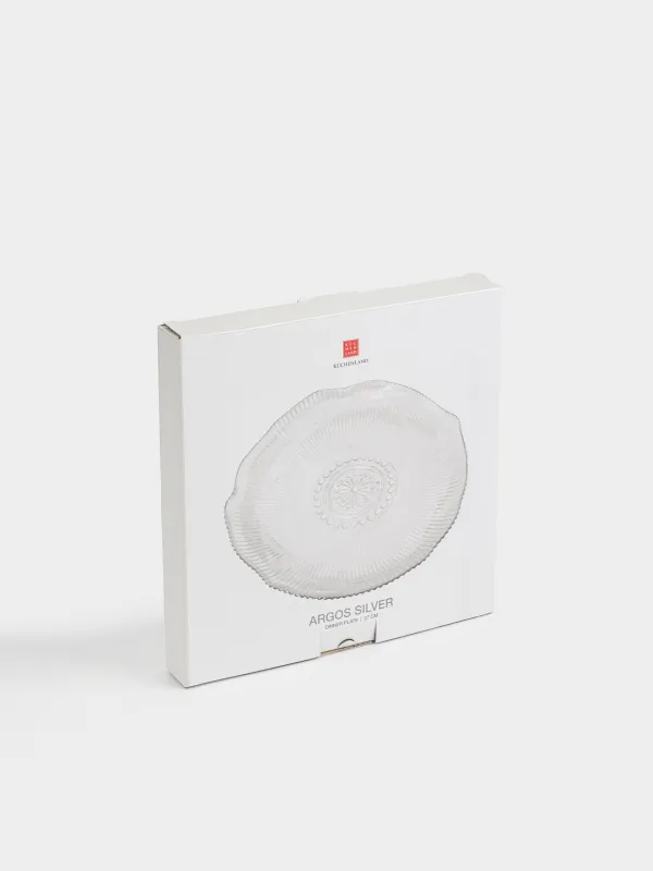 Тарелка обеденная, 27 см, стекло Р, с серебристым кантом, Argos silver, image-5