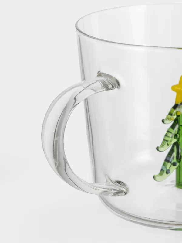 Кружка, 480 мл, стекло Б, Елка со звездой, Shape, image-3