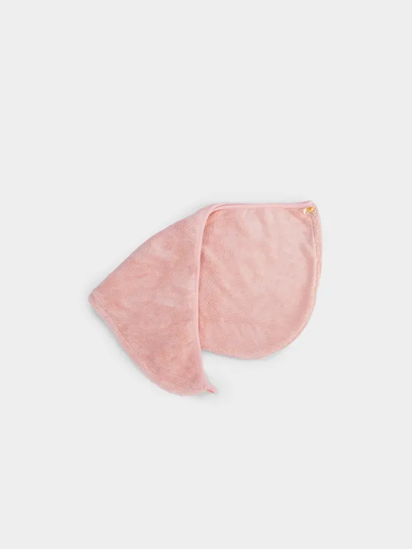 Полотенце-тюрбан для волос, 58х26 см, полиэстер, пудровое, Bamboo spa, image-3