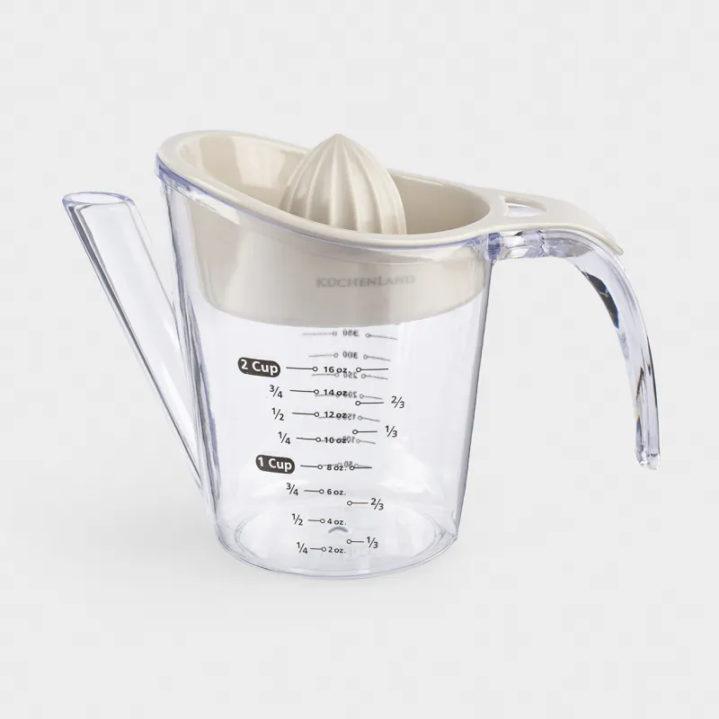 Соковыжималка для цитрусовых, 500 мл, с мерным стаканом, пластик, серая, Extra-light