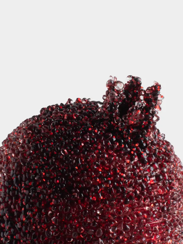 Украшение декоративное, 10 см, на клипсе, Гранат в пайетках, Fruits, image-1