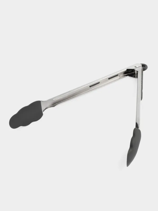 Щипцы кухонные, 34 см, сталь/силикон, серые, Assist, image-3