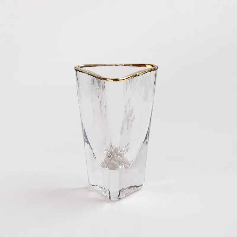 Стопка для водки, 40 мл, 4 шт, стекло, золотистый кант, Triangle Gold, image-3