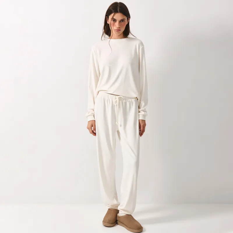 Брюки домашние, молочные, Tamila