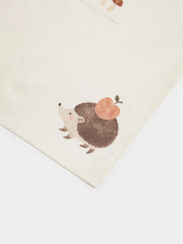 Фартук, 65х85 см, хлопок, бежевый, Еж с яблоком, Hedgehog apple, image-7