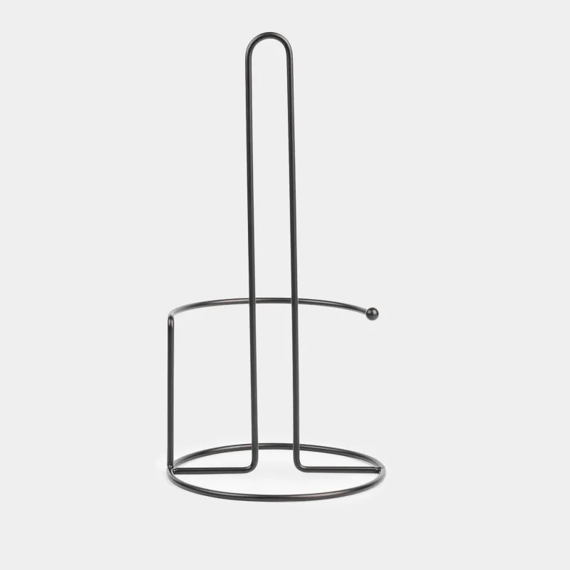 Держатель для бумажных полотенец, 30 см, металл, черный, Twist black