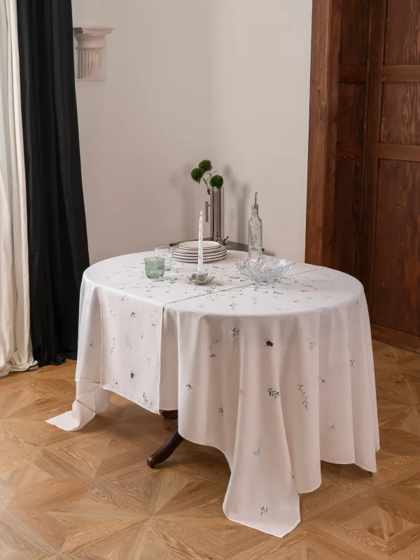 Дорожка настольная, 40х160 см, полиэстер, молочная, Весенние цветы, Flowery, image-6