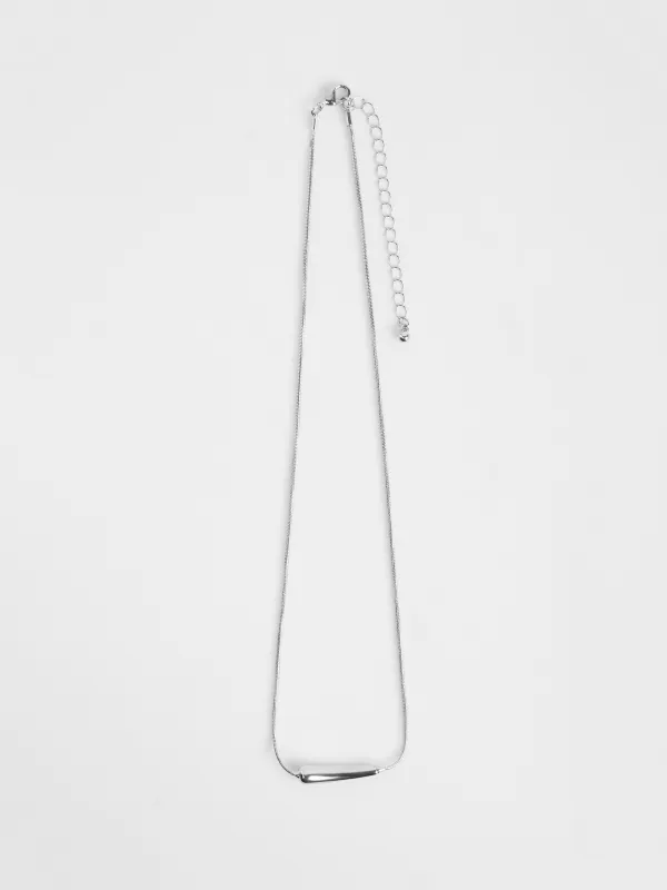 Цепочка, 46 см, с подвеской, металл, серебристая, Jewelry, image-0