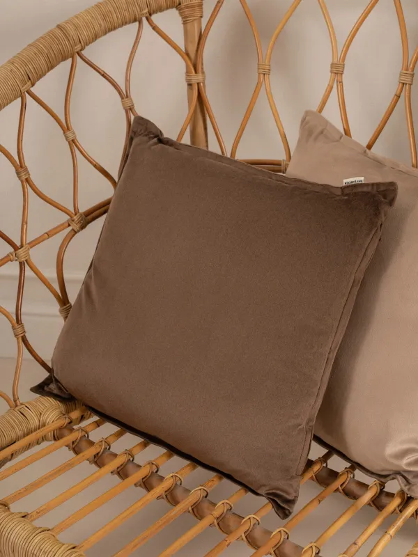 Подушка декоративная, 45х45 см, вельвет, коричневая, Silk velvet, image-2