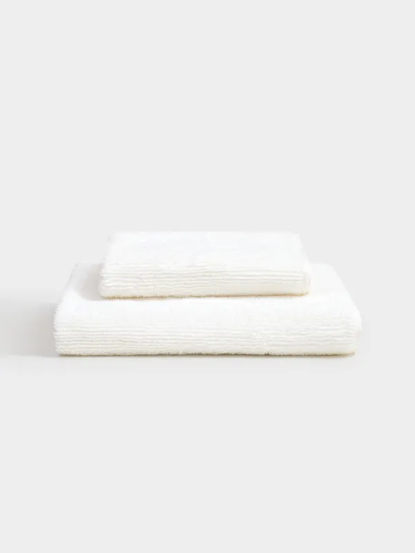 Комплект полотенец, 50x90/70x140 см, 2 шт, хлопок, белый, Terry cotton, image-1