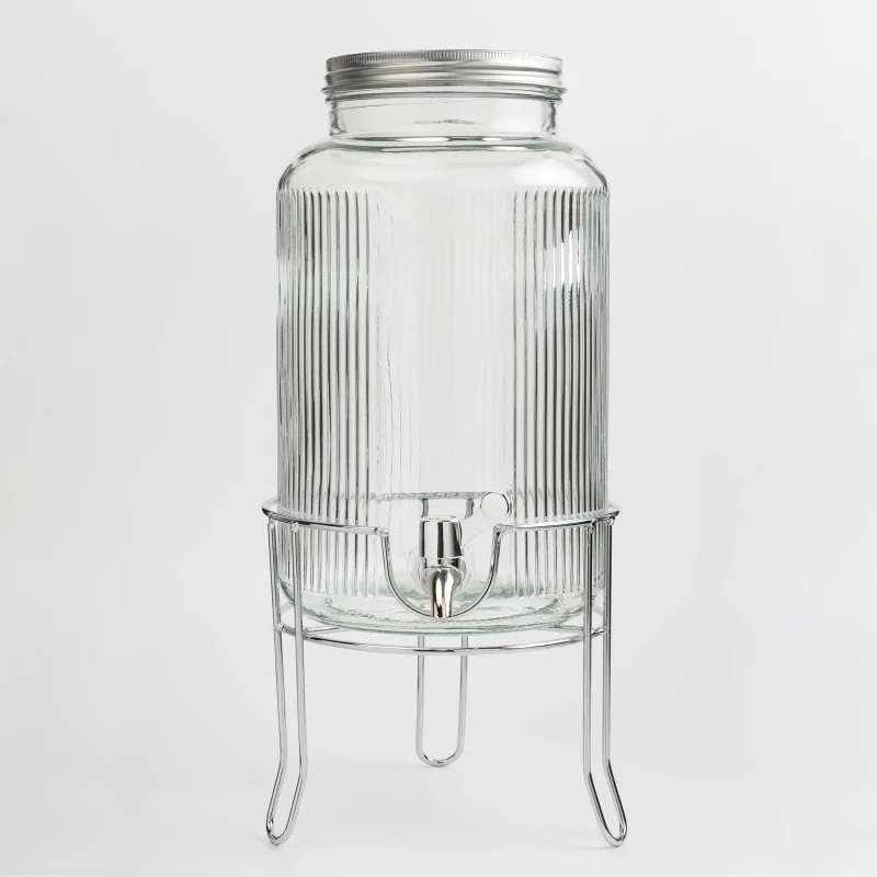 Диспенсер для напитков, 5,8 л, стекло Р/металл, Argos, image-2