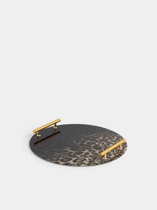 Поднос, 35 см, с ручками, Leopard, image-5